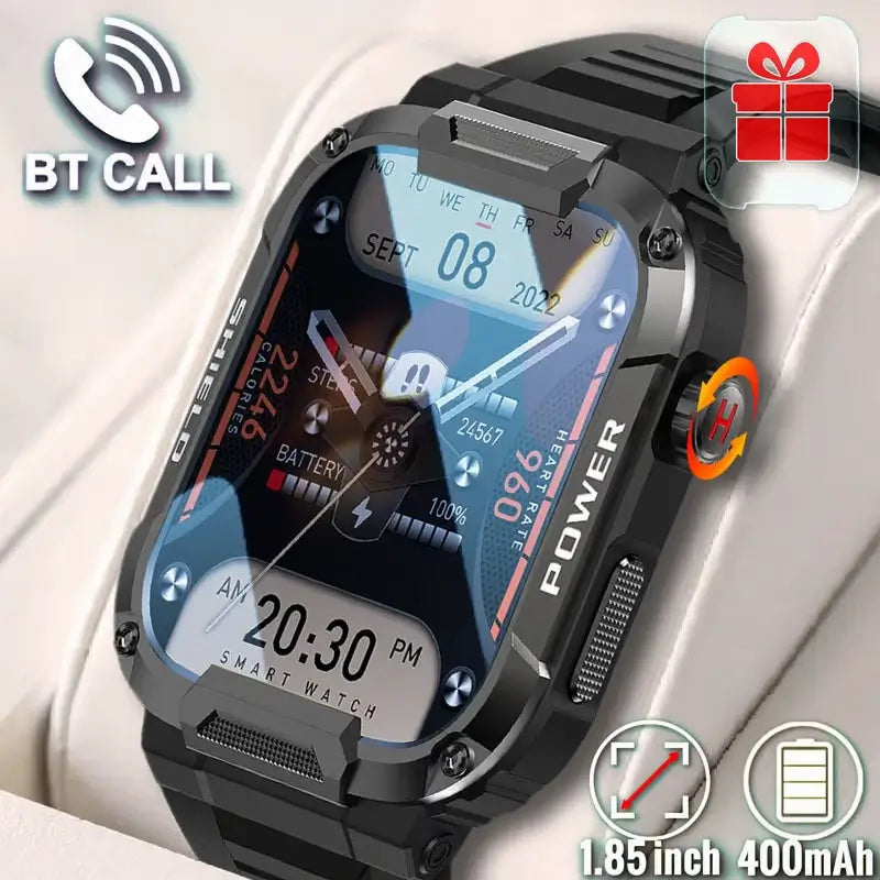 Montre intelligente militaire robuste, étanche, ip68